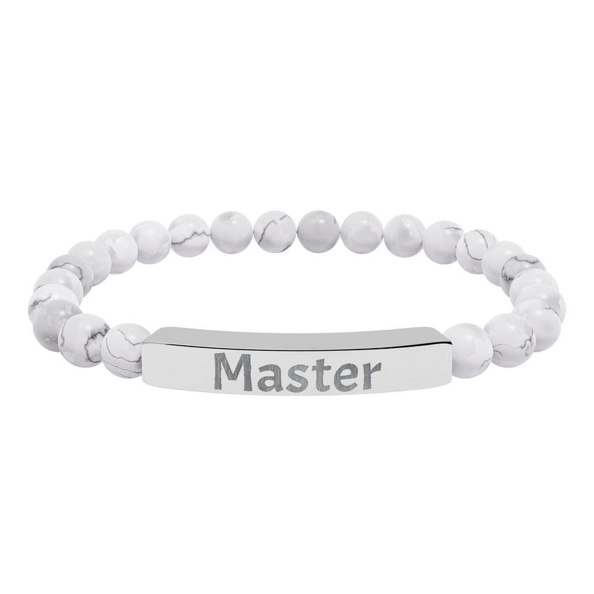 Bracelet Engraved Master - Natural Stone