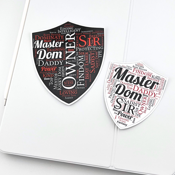 Dom Sheild Word Art Sticker