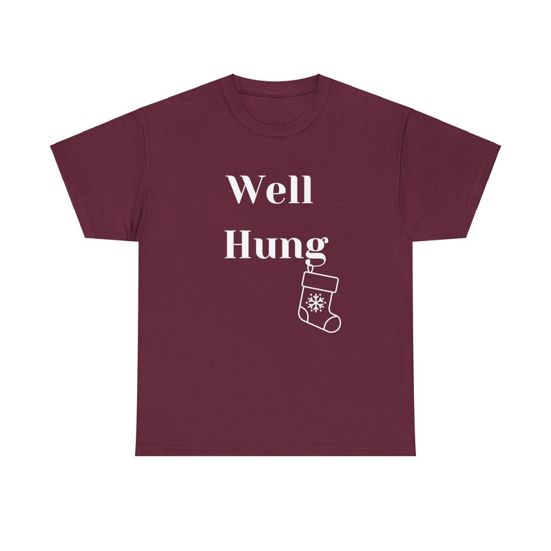 Well Hung Men's Sexy Christmas T-shirt Cotton Tee