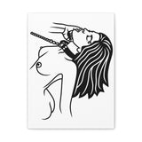 BDSM Line Art Canvas | Ball Gag Wall Art | Modern Alternative Lifestyle Décor