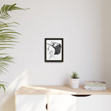 Minimalist BDSM Line Art Framed Canvas | Ball Gag Wall Art | Modern Alternative Lifestyle Décor