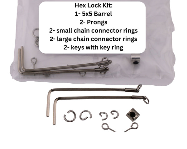 Hex Lock Locking Clasp Submissive Collar Lock Kit