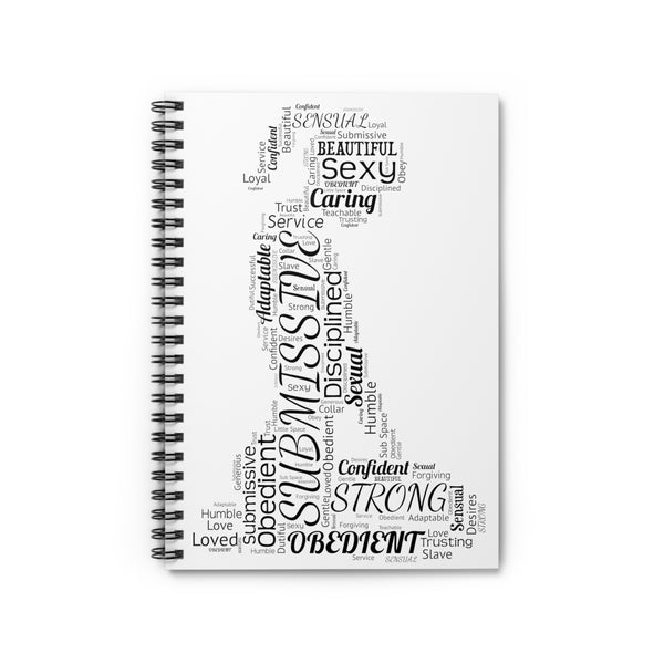 Submissive's Word Art Journal Spiral Notebook