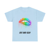 Out and Sexy Rainbow Lips LGBTQ Pride T-Shirt