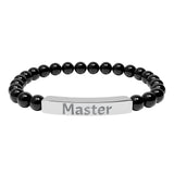 Bracelet Engraved Master - Natural Stone