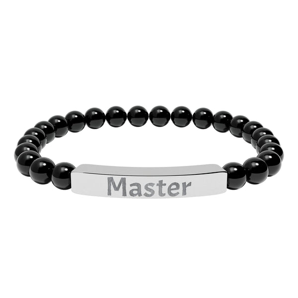 Bracelet Engraved Master - Natural Stone