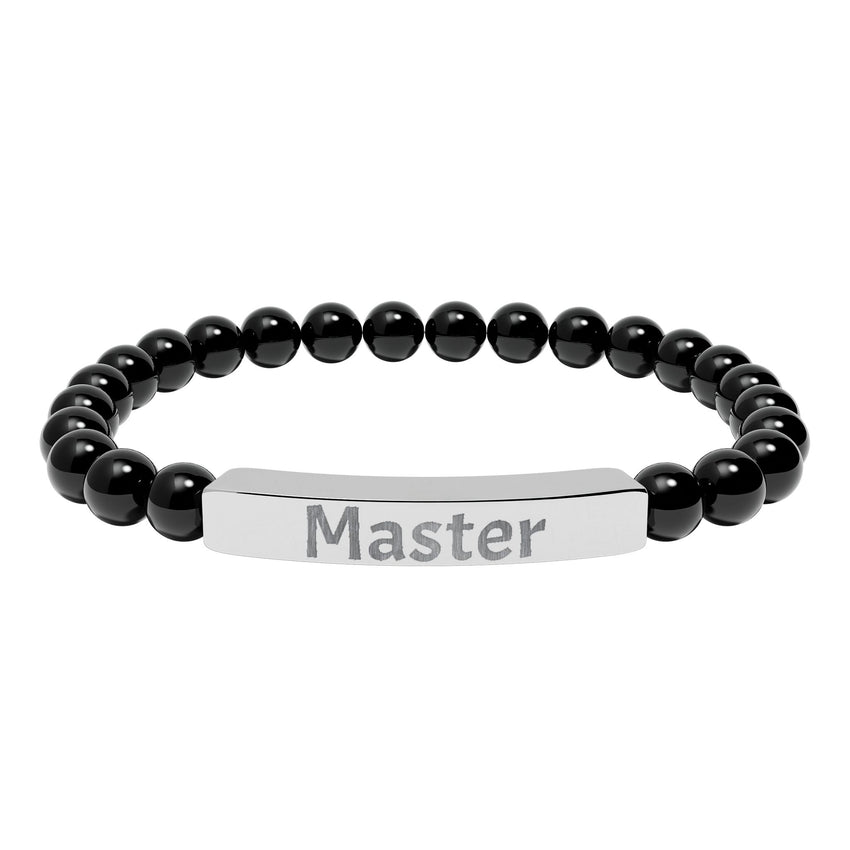 Bracelet Engraved Master - Natural Stone