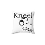 BDSM Kneel and Obey Pillow Baby Girl Bedroom Decor BDSM Kink Square Pillow