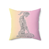 Dom and Sub Word Art Square Pillow