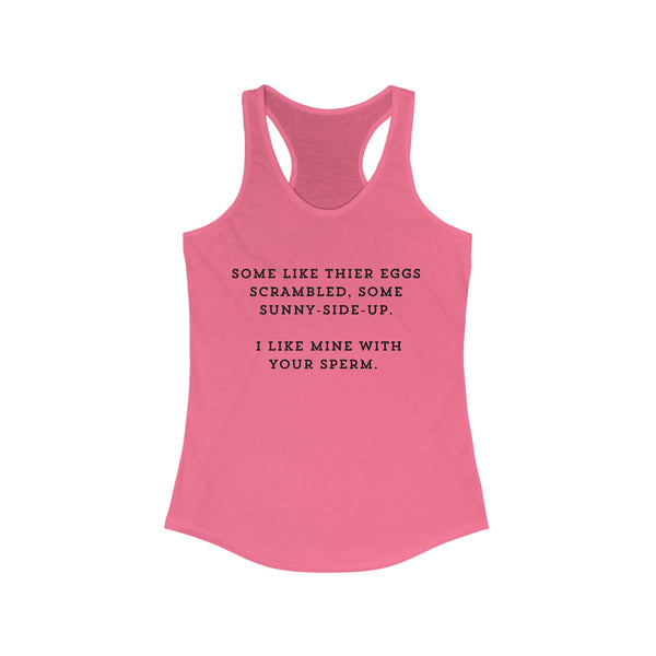 Breeder Fetish Women's Racerback Tank Funny Pregnancy Shirt