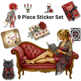 Heiress Library Cat Sticker Set | Dark Romance Reader | Morally Grey | Smutty Book Club | Spicy Book Lover
