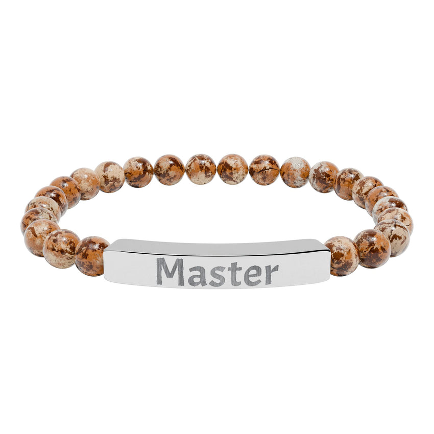 Bracelet Engraved Master - Natural Stone
