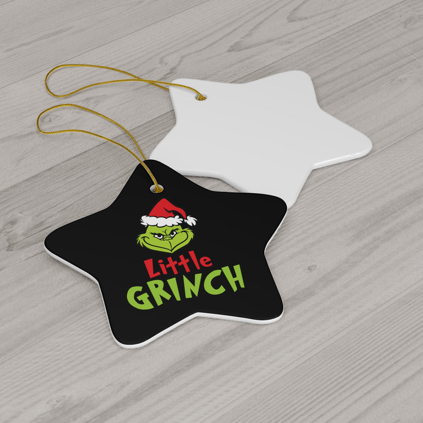 Little Grinch Ceramic Ornament Christmas Tree Decor
