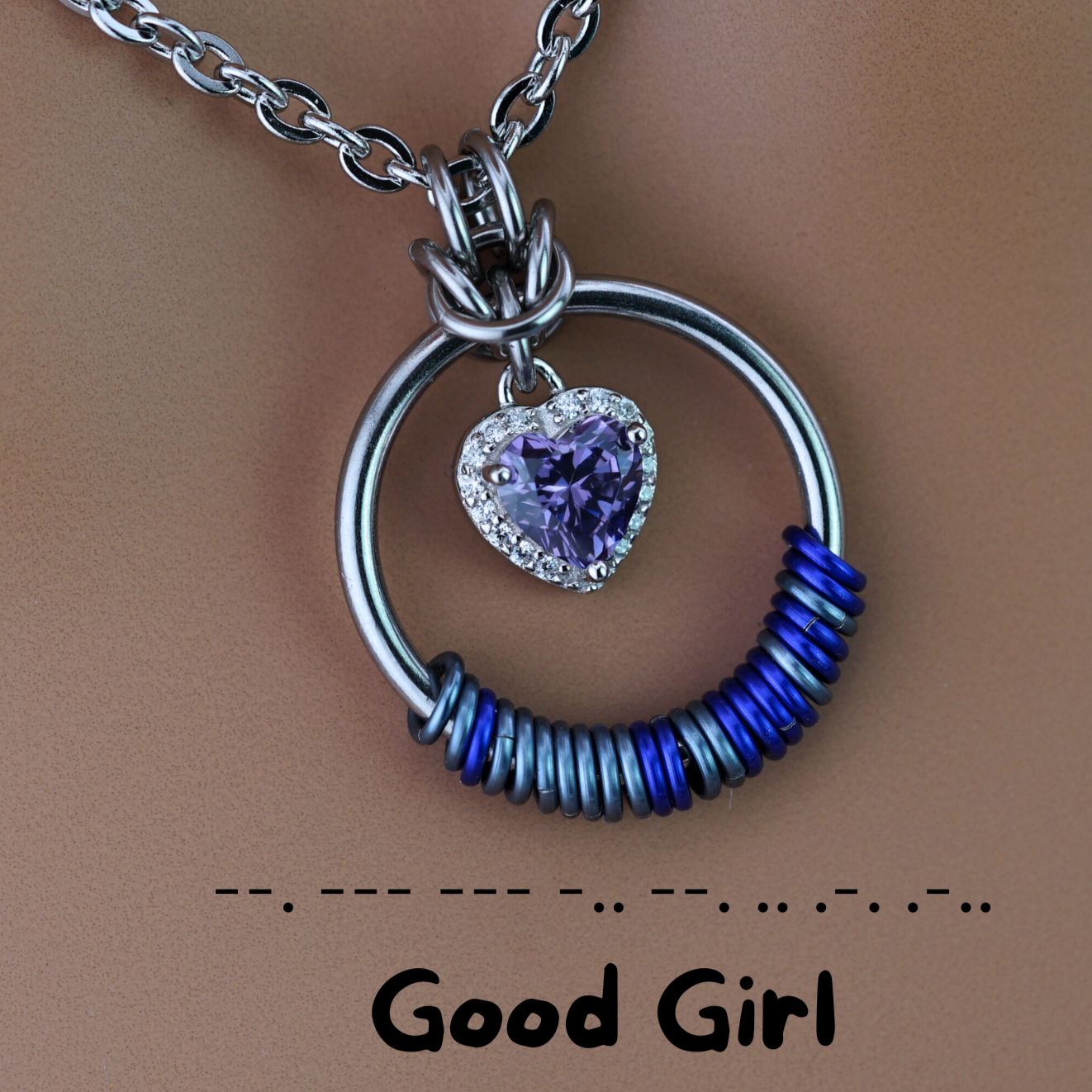 Celtic O ring Morse Code Submissive Collar – Captive Collars