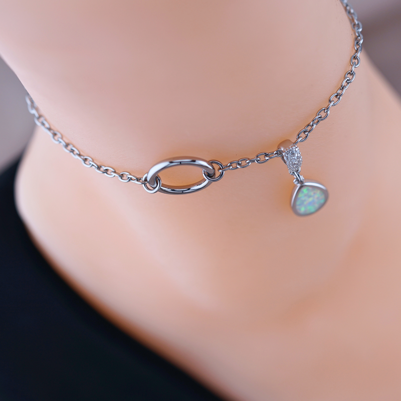 Opal O Ring Anklet