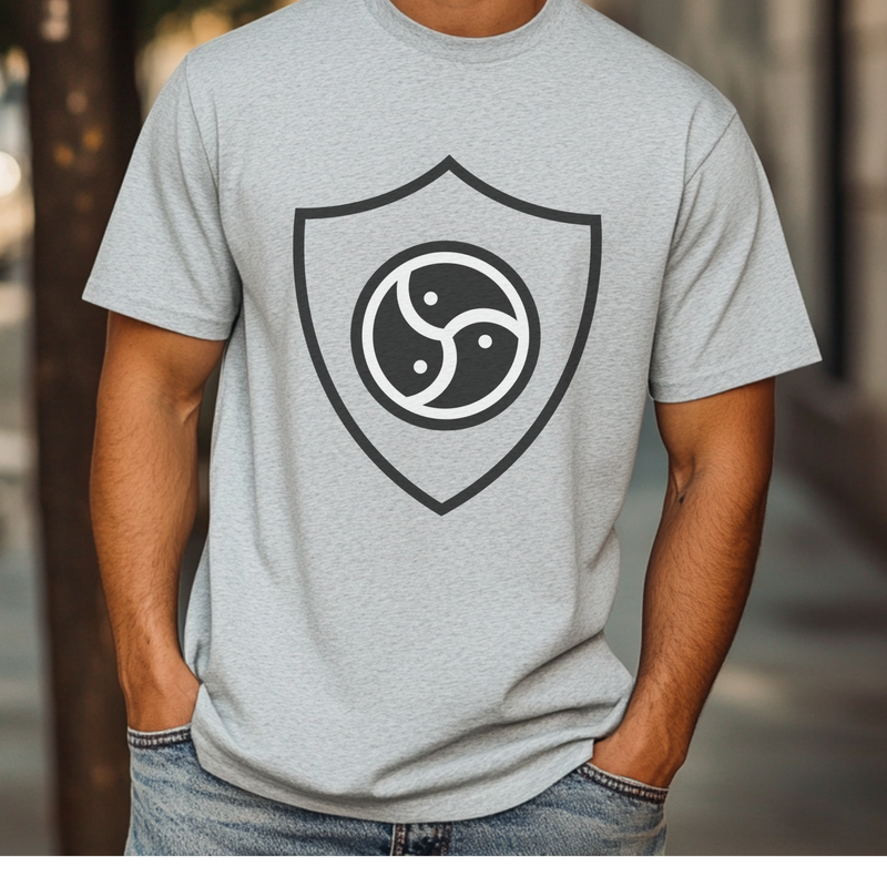 Dom Shield Unisex Tee - BDSM Lifestyle Dominant Symbol Shirt