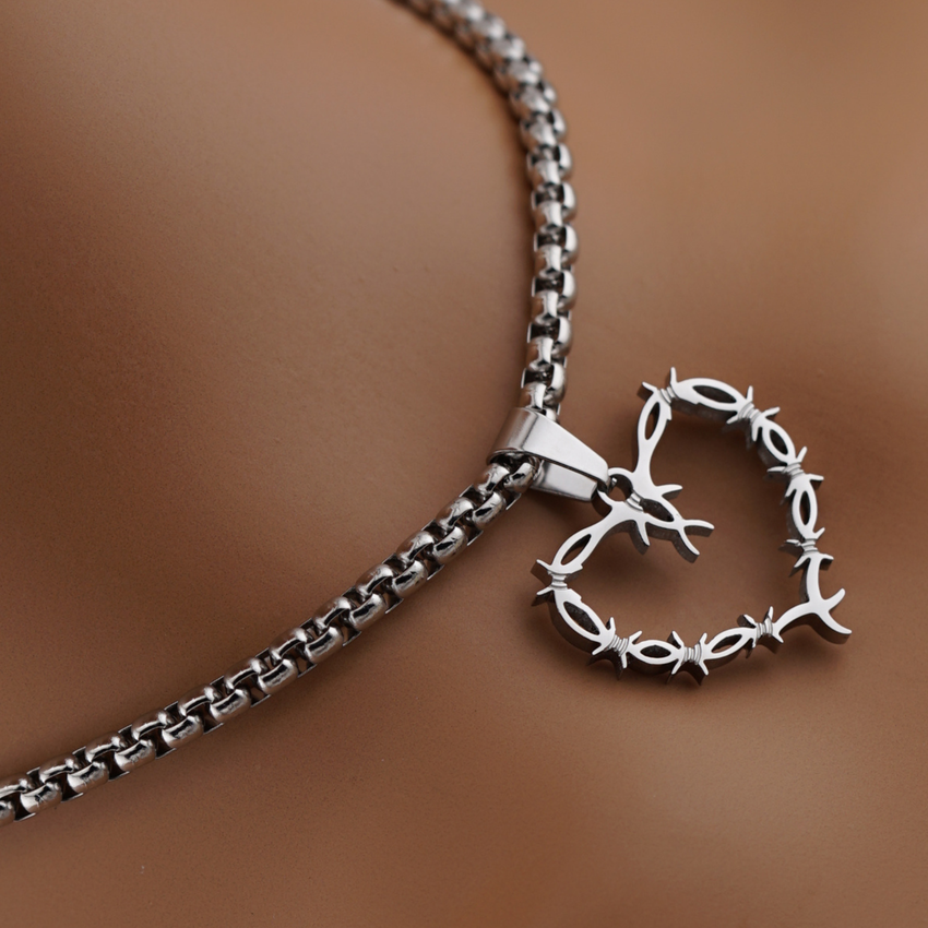 Limited Edition Day Collar Necklace – Barbed Wire Heart