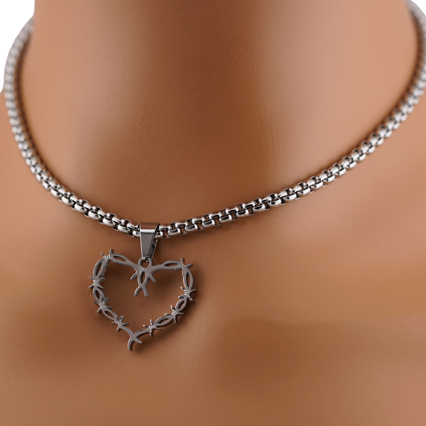 Limited Edition Day Collar Necklace – Barbed Wire Heart