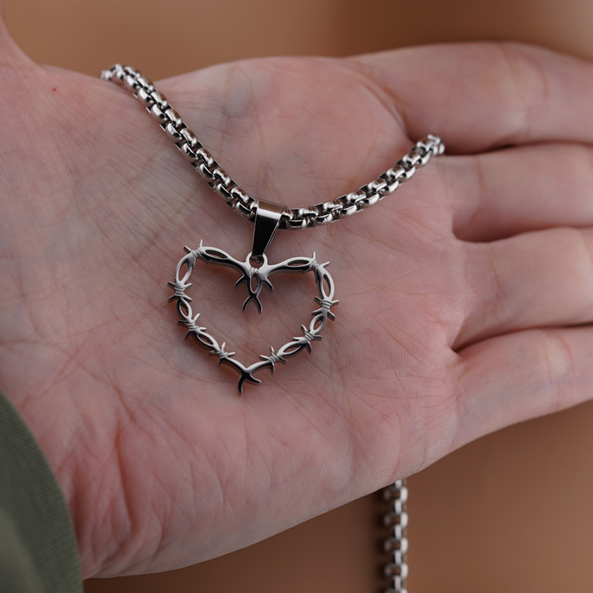 Limited Edition Day Collar Necklace – Barbed Wire Heart