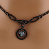 Black Celtic O Rainbow Heart Day Collar – Submissive Jewelry