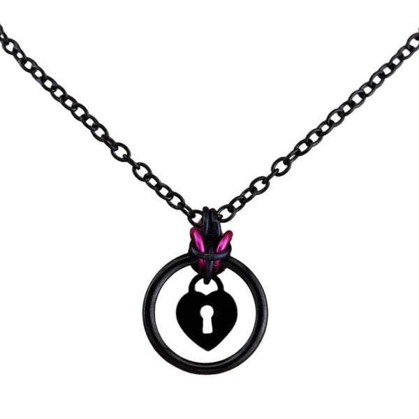 Submissive Day Collar – Custom Heart Lock Necklace