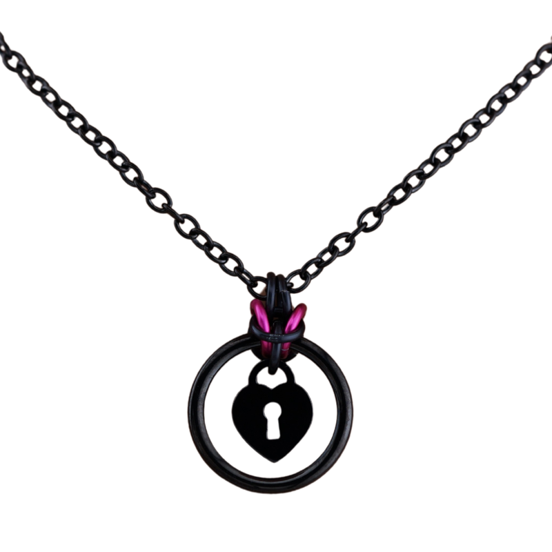 Submissive Day Collar – Custom Heart Lock Necklace