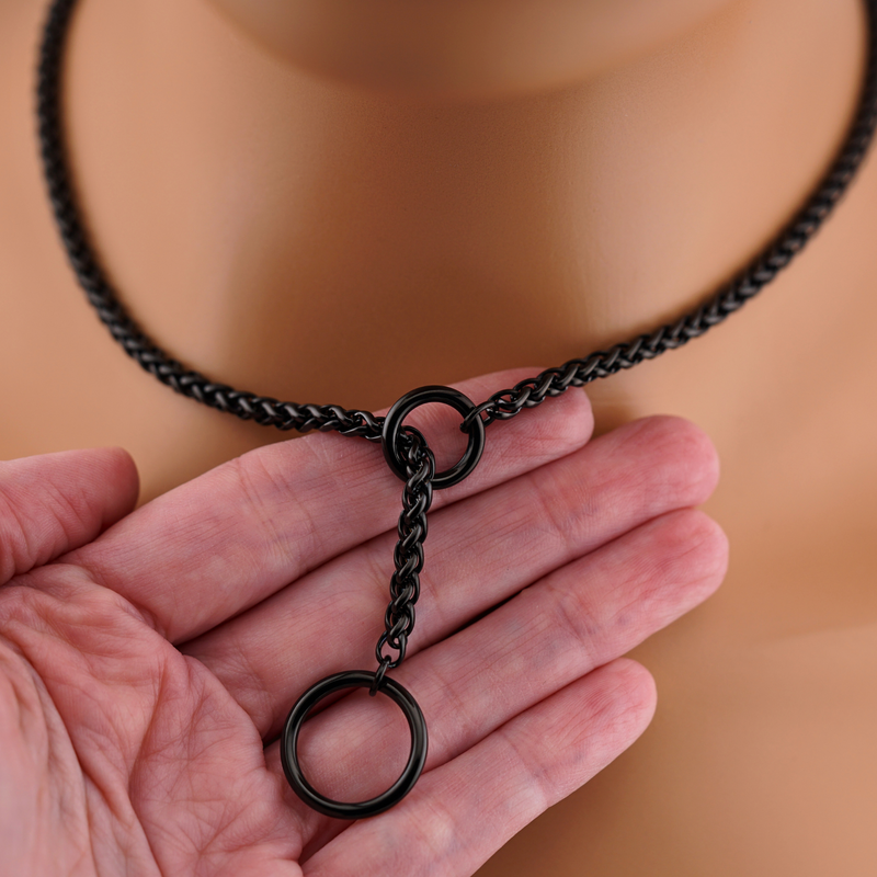 Choker Lariat Black O Ring