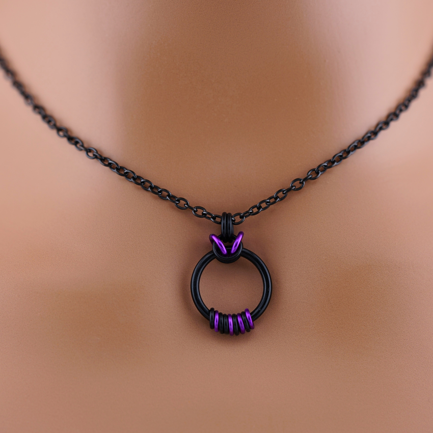 Black Morse Code Day Collar