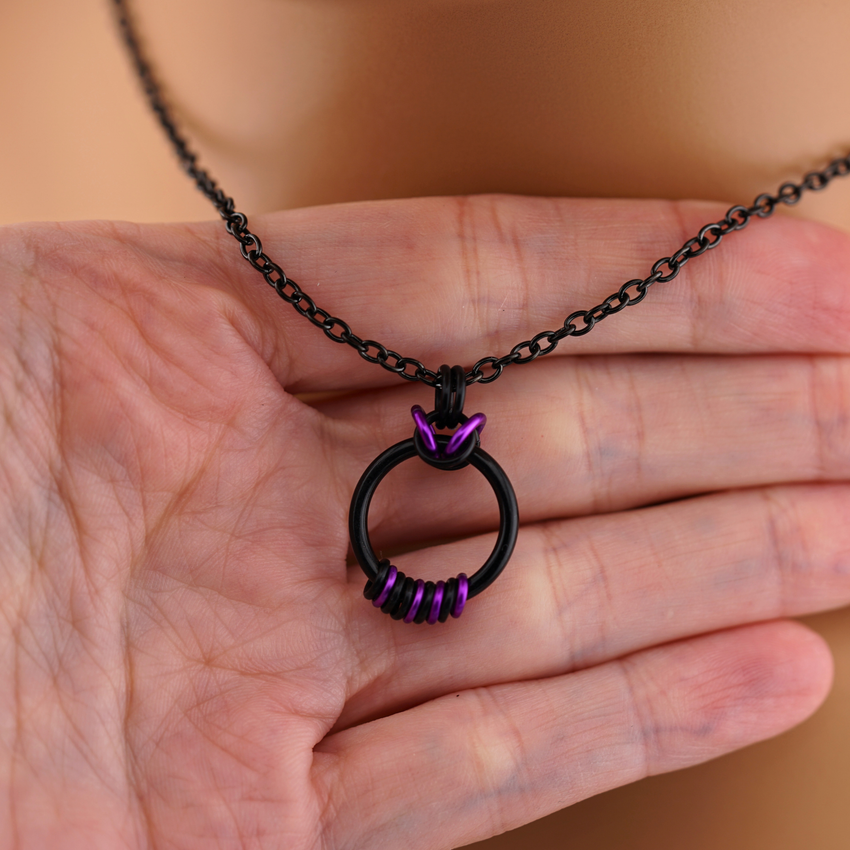 Black Morse Code Day Collar