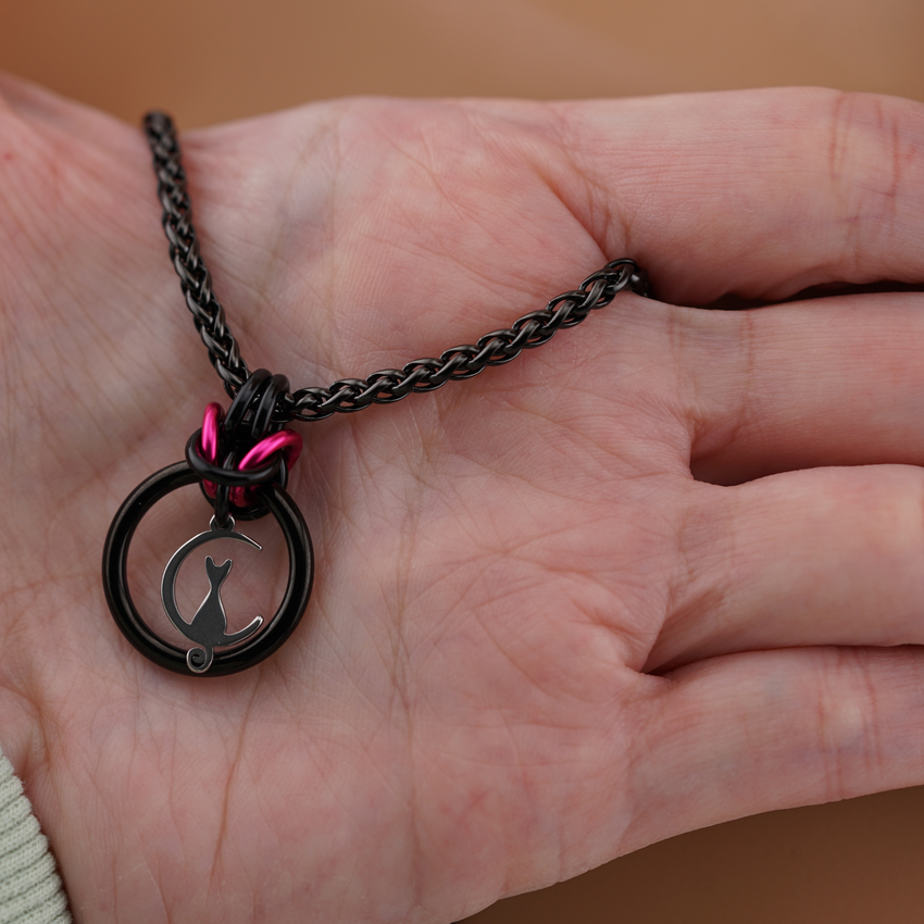 Kitten Moon Day Collar – Submissive / Witchy BDSM O-Ring Necklace