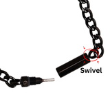 New Swivel Style Hidden Key Black Cuban Chain Bracelet