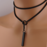 Black Slip Chain BDSM O-Ring – Custom Morse Code