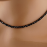 Black Wheat Chain Necklace 4mm