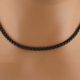 Black Wheat Chain Necklace 4mm