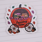 Romantasy Rides Pumpkin Carriage Holographic Waterproof Vinyl Sticker