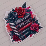 Morally Grey Book Club Waterproof Vinyl Sticker