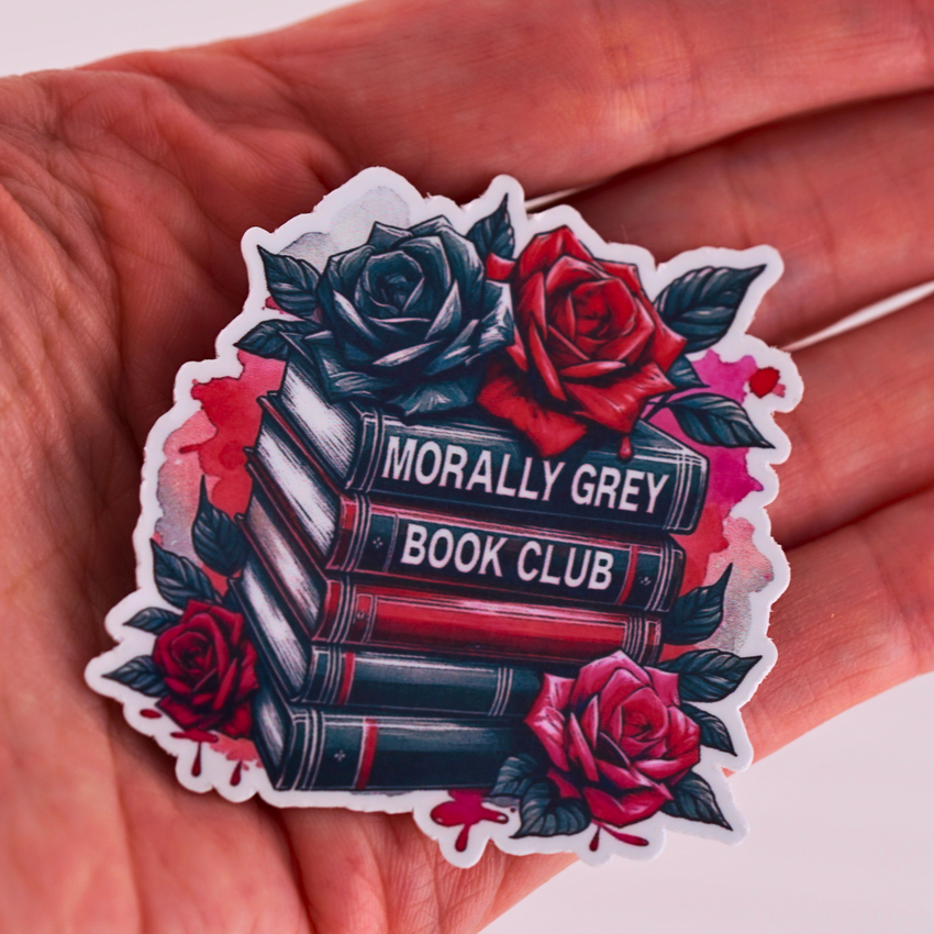 Morally Grey Book Club Waterproof Vinyl Sticker
