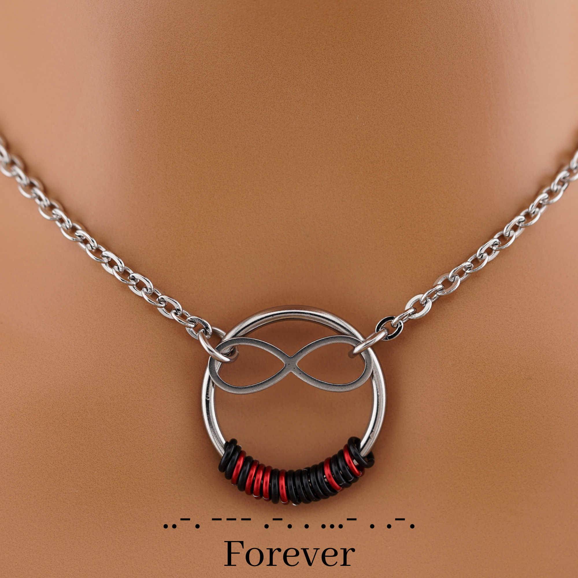 BDSM Morse Code Submissive Collar Handcrafted by Captive Collars