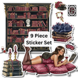 Heiress Library Cat Sticker Set | Dark Romance Reader | Morally Grey | Smutty Book Club