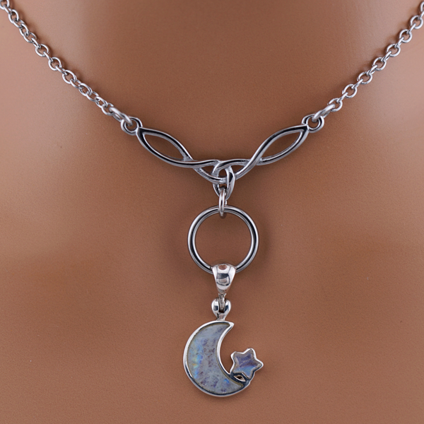 Celtic Moonstone Witchy Day Collar
