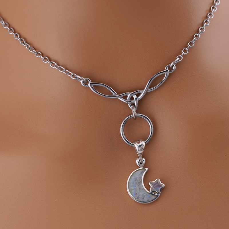 Celtic Moonstone Witchy Day Collar