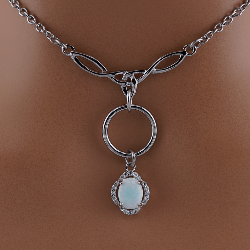 Opal w/ CZ Diamonds Celtic O