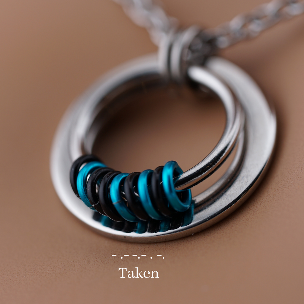 BDSM Morse Code Infinity Submissive Collar – Captive Collars