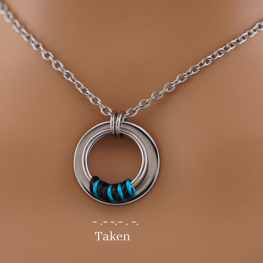 BDSM Morse Code Infinity Submissive Collar – Captive Collars