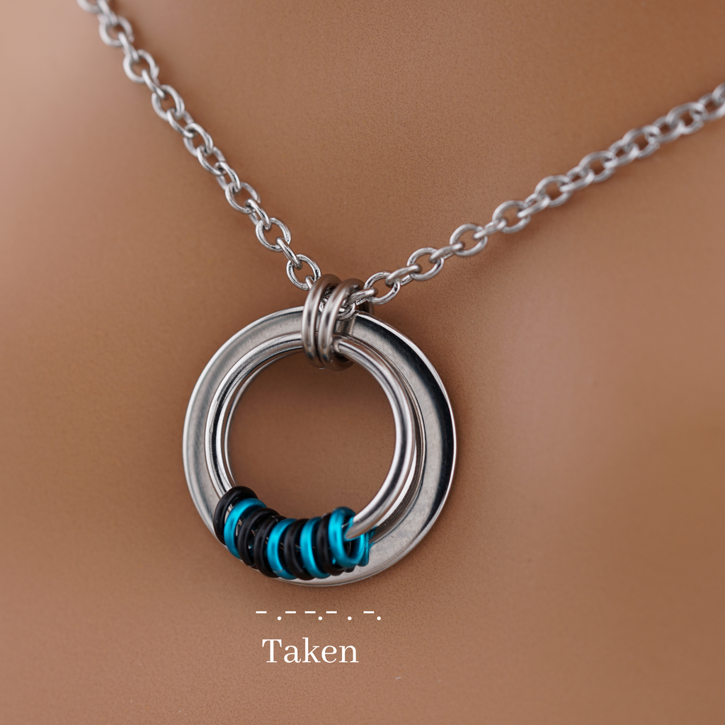 BDSM Morse Code Infinity Submissive Collar – Captive Collars