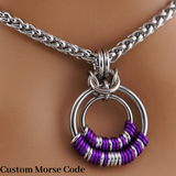Custom Two-Word Morse Code O-Ring Day Collar