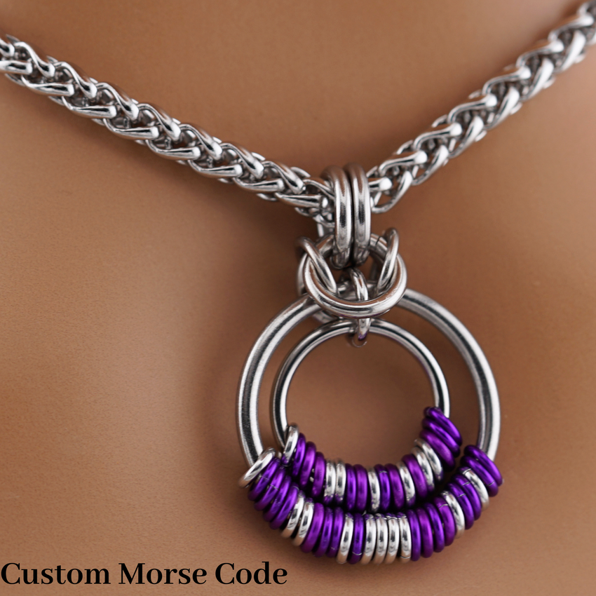 Custom Two-Word Morse Code O-Ring Day Collar