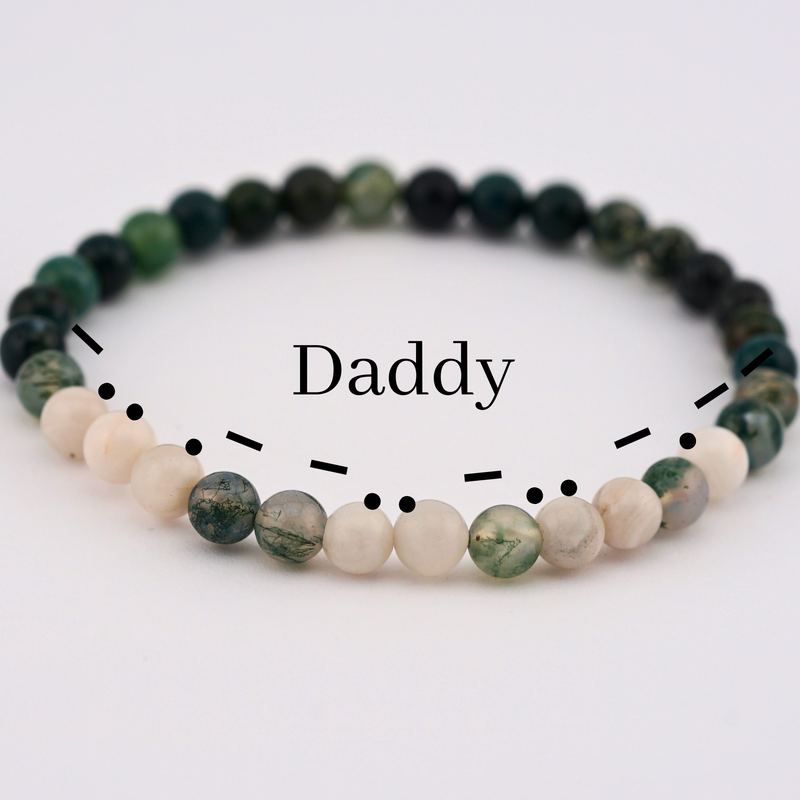 Morse Code Bracelet Daddy and Baby Girl