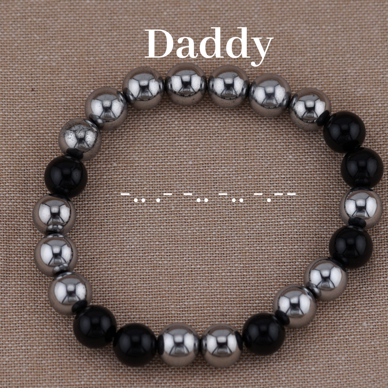 Babygirl and Daddy Morse Code Bracelet