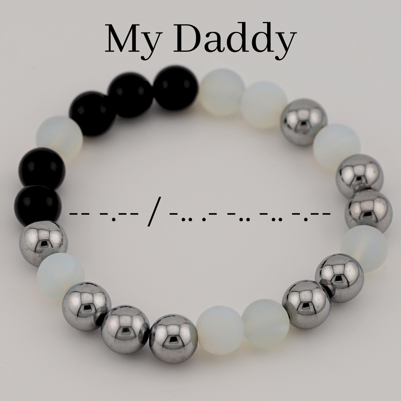 My Daddy Morse Code Bracelet